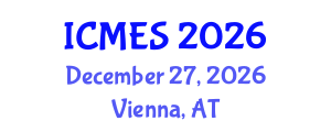 International Conference on Marine and Environmental Systems (ICMES) December 27, 2026 - Vienna, Austria International Conference on Marine and Environmental Systems (ICMES) December 27, 2026 - Vienna, Austria