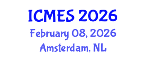 International Conference on Marine and Environmental Systems (ICMES) February 08, 2026 - Amsterdam, Netherlands