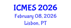 International Conference on Marine and Environmental Systems (ICMES) February 08, 2026 - Lisbon, Portugal