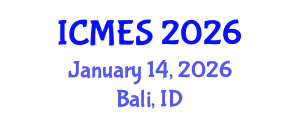 International Conference on Marine and Environmental Systems (ICMES) January 14, 2026 - Bali, Indonesia