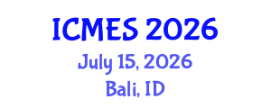 International Conference on Marine and Environmental Systems (ICMES) July 15, 2026 - Bali, Indonesia