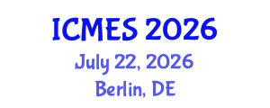 International Conference on Marine and Environmental Systems (ICMES) July 22, 2026 - Berlin, Germany