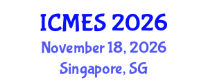 International Conference on Marine and Environmental Systems (ICMES) November 18, 2026 - Singapore, Singapore