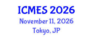 International Conference on Marine and Environmental Systems (ICMES) November 11, 2026 - Tokyo, Japan