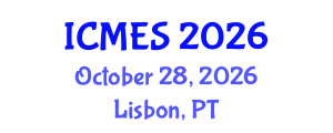 International Conference on Marine and Environmental Systems (ICMES) October 28, 2026 - Lisbon, Portugal