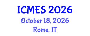 International Conference on Marine and Environmental Systems (ICMES) October 18, 2026 - Rome, Italy