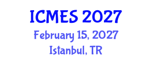 International Conference on Marine and Environmental Systems (ICMES) February 15, 2027 - Istanbul, Turkey International Conference on Marine and Environmental Systems (ICMES) February 15, 2027 - Istanbul, Turkey