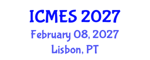 International Conference on Marine and Environmental Systems (ICMES) February 08, 2027 - Lisbon, Portugal International Conference on Marine and Environmental Systems (ICMES) February 08, 2027 - Lisbon, Portugal
