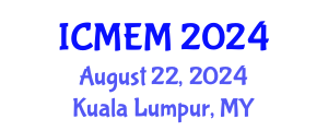 International Conference on Marine Environmental Modeling (ICMEM) August 22, 2024 - Kuala Lumpur, Malaysia
