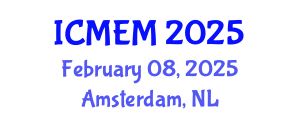 International Conference on Marine Environmental Modeling (ICMEM) February 08, 2025 - Amsterdam, Netherlands