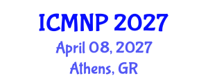 International Conference on Marine Natural Products (ICMNP) April 08, 2027 - Athens, Greece