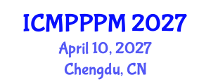 International Conference on Marine Plastic Pollution Prevention and Management (ICMPPPM) April 10, 2027 - Chengdu, China International Conference on Marine Plastic Pollution Prevention and Management (ICMPPPM) April 10, 2027 - Chengdu, China