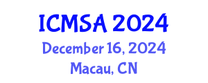 International Conference on Marine Science and Aquaculture (ICMSA) December 16, 2024 - Macau, China