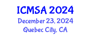 International Conference on Marine Science and Aquaculture (ICMSA) December 23, 2024 - Quebec City, Canada