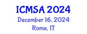 International Conference on Marine Science and Aquaculture (ICMSA) December 16, 2024 - Rome, Italy