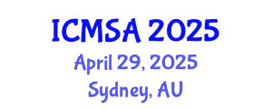 International Conference on Marine Science and Aquaculture (ICMSA) April 29, 2025 - Sydney, Australia