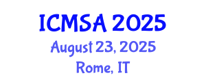 International Conference on Marine Science and Aquaculture (ICMSA) August 23, 2025 - Rome, Italy