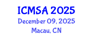 International Conference on Marine Science and Aquaculture (ICMSA) December 09, 2025 - Macau, China