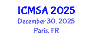 International Conference on Marine Science and Aquaculture (ICMSA) December 30, 2025 - Paris, France