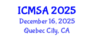 International Conference on Marine Science and Aquaculture (ICMSA) December 16, 2025 - Quebec City, Canada
