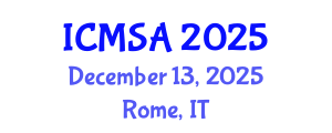 International Conference on Marine Science and Aquaculture (ICMSA) December 13, 2025 - Rome, Italy