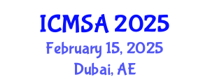International Conference on Marine Science and Aquaculture (ICMSA) February 15, 2025 - Dubai, United Arab Emirates