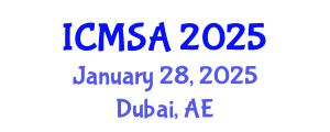 International Conference on Marine Science and Aquaculture (ICMSA) January 28, 2025 - Dubai, United Arab Emirates