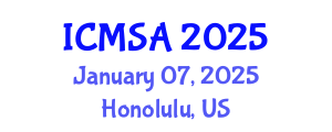 International Conference on Marine Science and Aquaculture (ICMSA) January 07, 2025 - Honolulu, United States