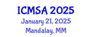 International Conference on Marine Science and Aquaculture (ICMSA) January 21, 2025 - Mandalay, Myanmar