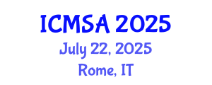 International Conference on Marine Science and Aquaculture (ICMSA) July 22, 2025 - Rome, Italy