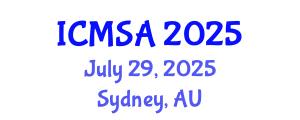 International Conference on Marine Science and Aquaculture (ICMSA) July 29, 2025 - Sydney, Australia