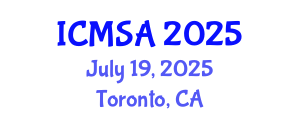 International Conference on Marine Science and Aquaculture (ICMSA) July 19, 2025 - Toronto, Canada