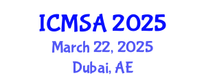 International Conference on Marine Science and Aquaculture (ICMSA) March 22, 2025 - Dubai, United Arab Emirates