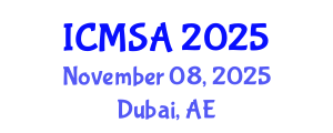International Conference on Marine Science and Aquaculture (ICMSA) November 08, 2025 - Dubai, United Arab Emirates