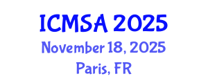 International Conference on Marine Science and Aquaculture (ICMSA) November 18, 2025 - Paris, France