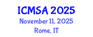 International Conference on Marine Science and Aquaculture (ICMSA) November 11, 2025 - Rome, Italy