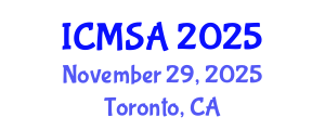 International Conference on Marine Science and Aquaculture (ICMSA) November 29, 2025 - Toronto, Canada