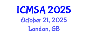 International Conference on Marine Science and Aquaculture (ICMSA) October 21, 2025 - London, United Kingdom