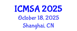 International Conference on Marine Science and Aquaculture (ICMSA) October 18, 2025 - Shanghai, China
