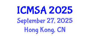 International Conference on Marine Science and Aquaculture (ICMSA) September 27, 2025 - Hong Kong, China