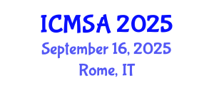 International Conference on Marine Science and Aquaculture (ICMSA) September 16, 2025 - Rome, Italy