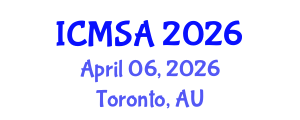 International Conference on Marine Science and Aquaculture (ICMSA) April 06, 2026 - Toronto, Australia International Conference on Marine Science and Aquaculture (ICMSA) April 06, 2026 - Toronto, Australia