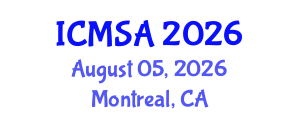 International Conference on Marine Science and Aquaculture (ICMSA) August 05, 2026 - Montreal, Canada International Conference on Marine Science and Aquaculture (ICMSA) August 05, 2026 - Montreal, Canada