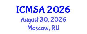 International Conference on Marine Science and Aquaculture (ICMSA) August 30, 2026 - Moscow, Russia International Conference on Marine Science and Aquaculture (ICMSA) August 30, 2026 - Moscow, Russia