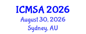 International Conference on Marine Science and Aquaculture (ICMSA) August 30, 2026 - Sydney, Australia International Conference on Marine Science and Aquaculture (ICMSA) August 30, 2026 - Sydney, Australia