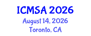 International Conference on Marine Science and Aquaculture (ICMSA) August 14, 2026 - Toronto, Canada International Conference on Marine Science and Aquaculture (ICMSA) August 14, 2026 - Toronto, Canada