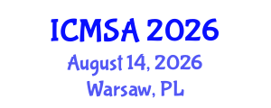 International Conference on Marine Science and Aquaculture (ICMSA) August 14, 2026 - Warsaw, Poland International Conference on Marine Science and Aquaculture (ICMSA) August 14, 2026 - Warsaw, Poland