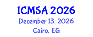 International Conference on Marine Science and Aquaculture (ICMSA) December 13, 2026 - Cairo, Egypt International Conference on Marine Science and Aquaculture (ICMSA) December 13, 2026 - Cairo, Egypt