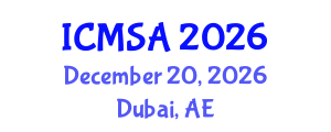 International Conference on Marine Science and Aquaculture (ICMSA) December 20, 2026 - Dubai, United Arab Emirates International Conference on Marine Science and Aquaculture (ICMSA) December 20, 2026 - Dubai, United Arab Emirates
