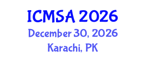 International Conference on Marine Science and Aquaculture (ICMSA) December 30, 2026 - Karachi, Pakistan International Conference on Marine Science and Aquaculture (ICMSA) December 30, 2026 - Karachi, Pakistan
